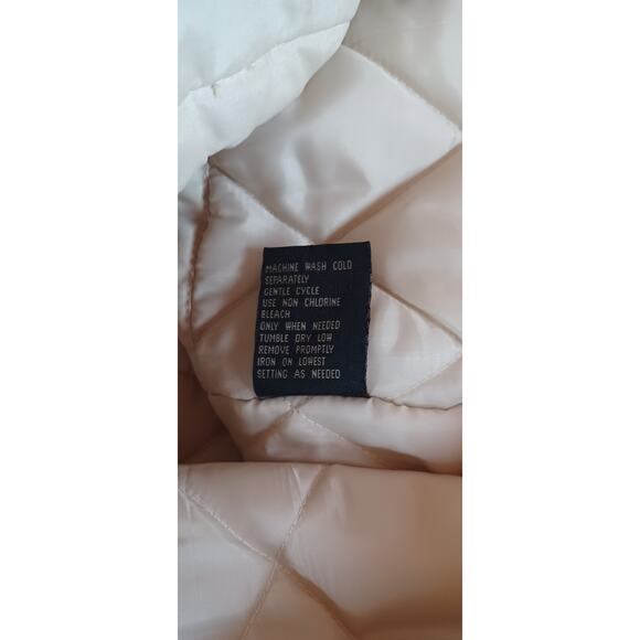 John Henry Men's XL Beige Faux Fur Lined Chore Coat Utility Cargo Pockets Y2K - Picture 7 of 7